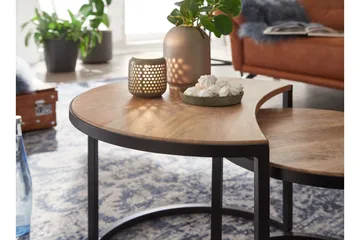 Willowdale Satsbord 60 cm Halvcirkel - Brun/Svart - Products - Möbler - Bord & matgrupp - Avlastningsbord & sidobord - Satsbord