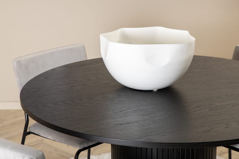 Bianca Matgrupp 110 cm Rund med 4 Kenth stolar - Svart - Products - Möbler - Bord & matgrupp - Matgrupp