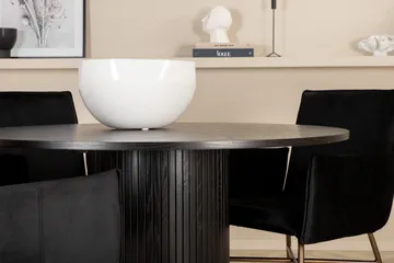 Bianca Matgrupp 110 cm Rund med 4 Petra stolar - Svart - Products - Möbler - Bord & matgrupp - Matgrupp