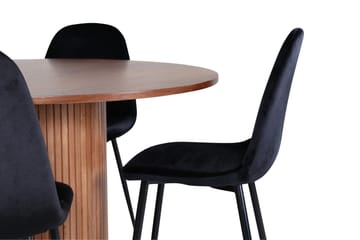 Bianca Matgrupp 110 cm Rund med 4 Polar stolar - Svart - Products - Möbler - Bord & matgrupp - Matgrupp