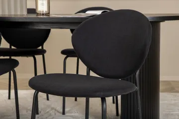 Bianca Matgrupp 200 cm Oval med 4 Vault stolar - Svart - Products - Möbler - Bord & matgrupp - Matgrupp