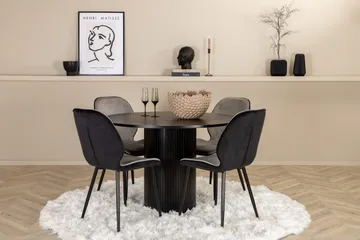 Bianca runt matbord med 4st Emma matstol - Products - Möbler - Bord & matgrupp - Matgrupp