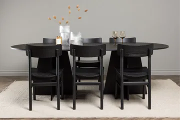 Bootcut Matgrupp + 6 stolar - Svart - Products - Möbler - Bord & matgrupp - Matgrupp