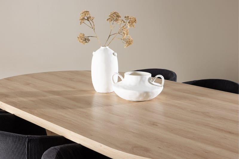 Bootcut Matgrupp 230 cm Rektangulär med 6 Berit stolar - Whitewash/Svart - Products - Möbler - Bord & matgrupp - Matgrupp