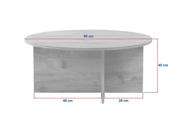 Boro Soffbord 90x40x90 cm - Travertine och Walnut - Products - Möbler - Bord & matgrupp - Soffbord