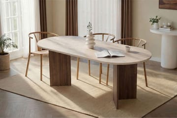 Ceylin Matbord 200x75x90 cm - Travertine Walnut - Products - Möbler - Bord & matgrupp - Matbord & köksbord