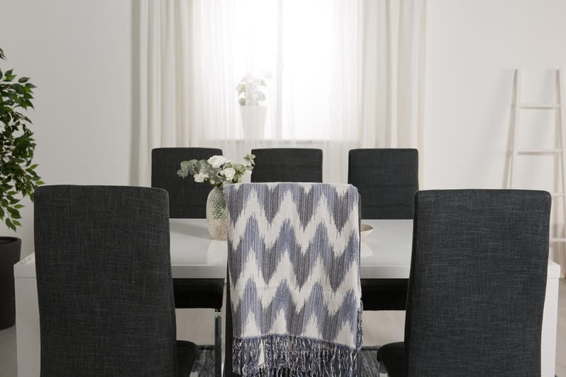 Cibus Matgrupp 180 cm med 6 Cibus Stol - Vit/Mörkgrå - Products - Möbler - Bord & matgrupp - Matgrupp