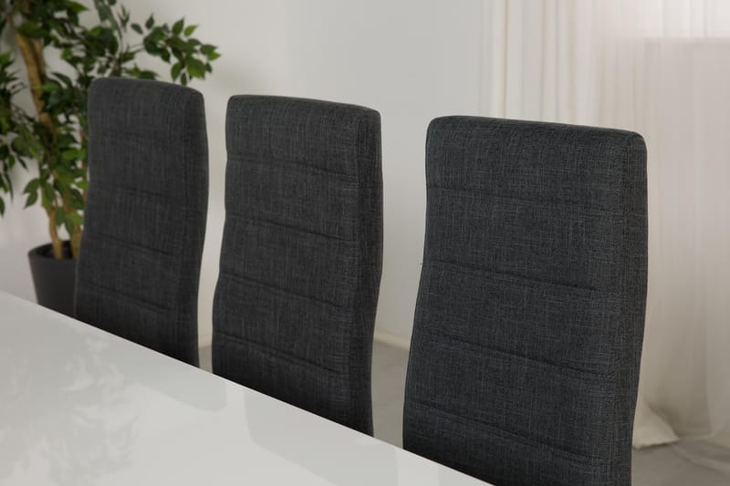 Cibus Matgrupp 180 cm med 6 Cibus Stol - Vit/Mörkgrå - Products - Möbler - Bord & matgrupp - Matgrupp