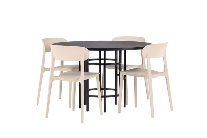 Copenhagen Matgrupp 115 cm Rund med 4 Åstol stolar - Beige - Products - Möbler - Bord & matgrupp - Matgrupp