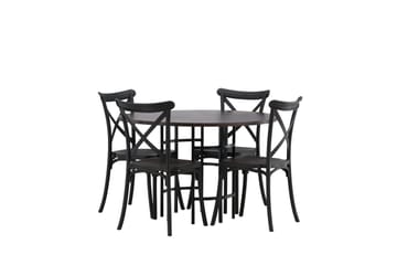 Copenhagen Matgrupp 115 cm Rund med 4 Crosett stolar - Svart - Products - Möbler - Bord & matgrupp - Matgrupp