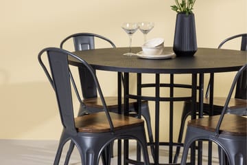 Copenhagen Matgrupp 115 cm Rund med 4 Tempe stolar - Svart - Products - Möbler - Bord & matgrupp - Matgrupp