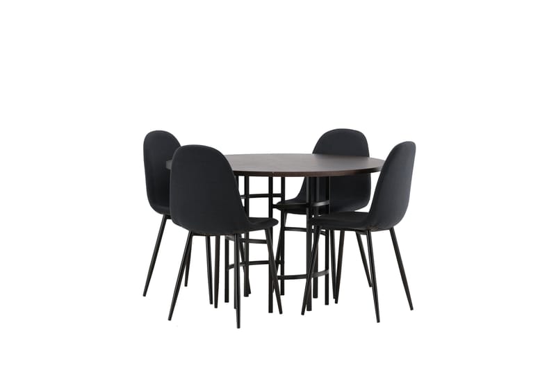 Copenhagen Matgrupp 115 cm Rund med 4 Polar stolar - Svart - Products - Möbler - Bord & matgrupp - Matgrupp