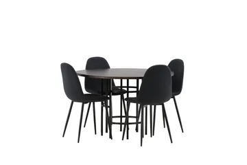 Copenhagen Matgrupp 115 cm Rund med 4 Polar stolar - Svart - Products - Möbler - Bord & matgrupp - Matgrupp