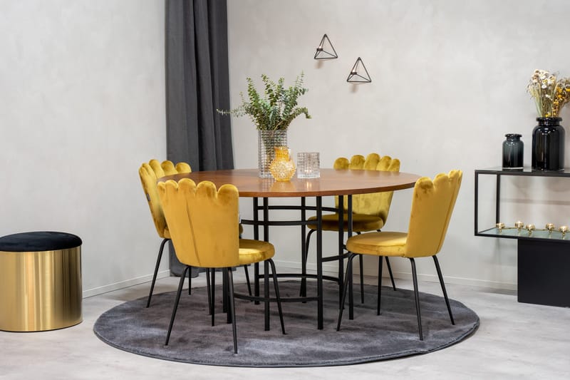 Copenhagen Matgrupp 140 cm Rund med 4 Limhamn stolar - Svart - Products - Möbler - Bord & matgrupp - Matgrupp