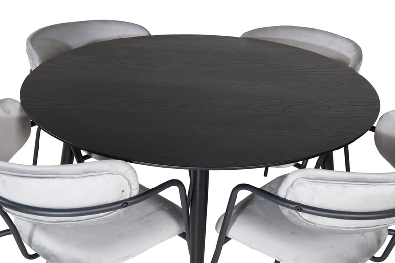 Dipp Matgrupp 115 cm Rund med 4 Arrow stolar - Svart/Guld - Products - Möbler - Bord & matgrupp - Matgrupp