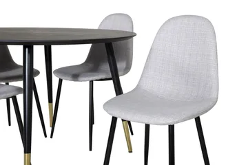 Dipp Matgrupp 115 cm Rund med 4 Polar stolar - Svart/Guld - Products - Möbler - Bord & matgrupp - Matgrupp