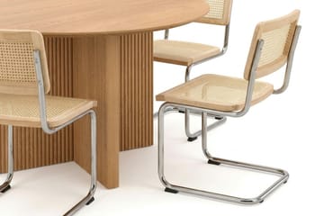 Edda Matgrupp runt 130 cm Ek med 6 Build Matstolar - Ek - Products - Möbler - Bord & matgrupp - Matgrupp