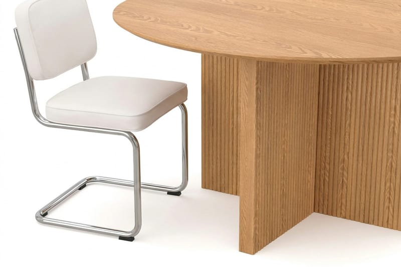 Edda Matgrupp runt 150 cm Ek med 6 Milva Matstolar - Ek - Products - Möbler - Bord & matgrupp - Matgrupp