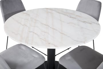 Estelle Matgrupp 106 cm Rund med 4 Muce stolar - Svart - Products - Möbler - Bord & matgrupp - Matgrupp