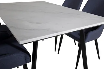 Estelle Matgrupp 140 cm Rektangulär med 4 Plaza stolar - Svart - Products - Möbler - Bord & matgrupp - Matgrupp