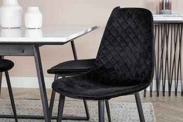 Estelle Matgrupp 140 cm Rektangulär med 4 Polar stolar - Svart - Products - Möbler - Bord & matgrupp - Matgrupp