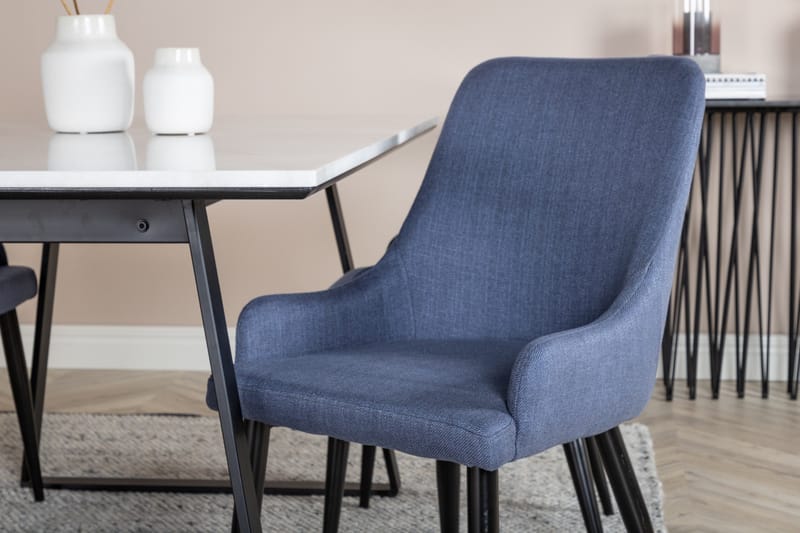 Estelle Matgrupp 140 cm Rektangulär med 4 Plaza stolar - Svart - Products - M öbler - Bord & matgrupp - Matgrupp