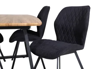 Inca Matgrupp 160 cm Rektangulär med 4 Gemma stolar - Svart - Products - Möbler - Bord & matgrupp - Matgrupp