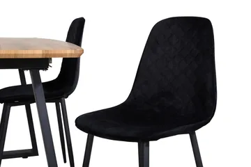 Inca Matgrupp 160 cm Rektangulär med 4 Polar stolar - Svart - Products - Möbler - Bord & matgrupp - Matgrupp