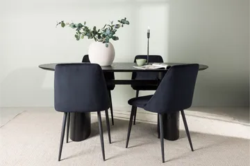 Isolde Matgrupp 180 cm Oval med 4 Night stolar - Svart - Products - Möbler - Bord & matgrupp - Matgrupp