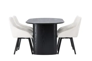 Isolde Matgrupp 180 cm Oval med 4 Rosie stolar - Beige - Products - Möbler - Bord & matgrupp - Matgrupp