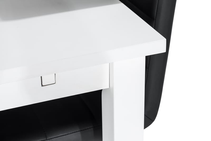 Jasmin Förlängningsbar Matgrupp 180 cm med 6 Cibus Stol - Vit/Svart - Products - Möbler - Bord & matgrupp - Matgrupp