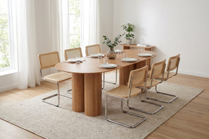 Juno Matgrupp rektangulärt 220 cm Ek med 6 Build Matstolar - Ek - Products - Möbler - Bord & matgrupp - Matgrupp