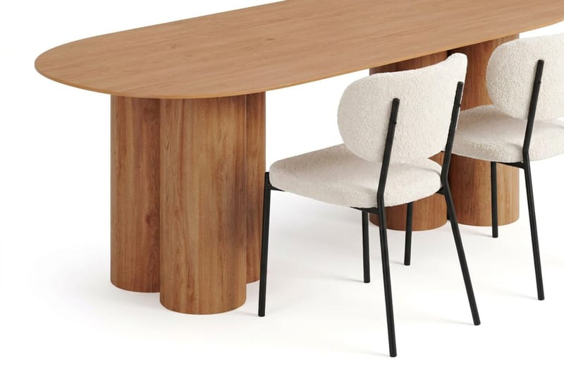 Juno Matgrupp rektangulärt 220 cm Ek med 6 Gemmiano Matstolar - Ek - Products - Möbler - Bord & matgrupp - Matgrupp