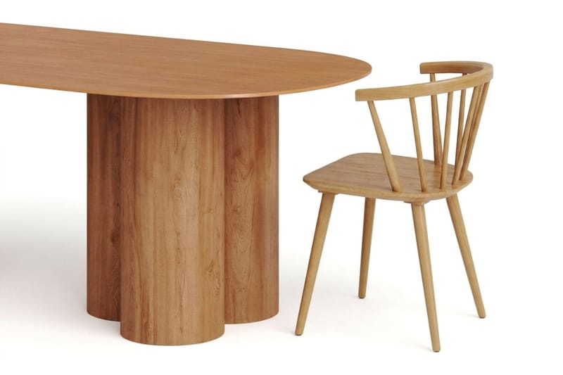 Juno Matgrupp rektangulärt 220 cm Ek med 8 Tyrö Matstolar - Ek - Products - Möbler - Bord & matgrupp - Matgrupp