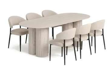 Beige/Svart - Vit