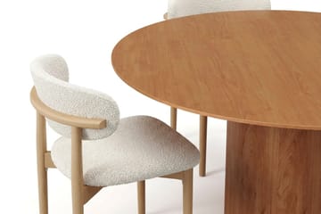 Juno Matgrupp runt 150 cm Ek med 6 Jaiveer Matstolar - Ek - Products - Möbler - Bord & matgrupp - Matgrupp