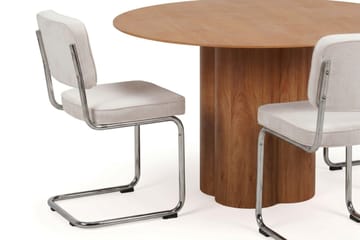 Juno Matgrupp runt 150 cm Ek med 6 Milva Matstolar - Ek - Products - Möbler - Bord & matgrupp - Matgrupp