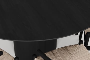 Juno Matgrupp runt 150 cm Svart med 6 Dastoori Matstolar - Svart - Products - Möbler - Bord & matgrupp - Matgrupp