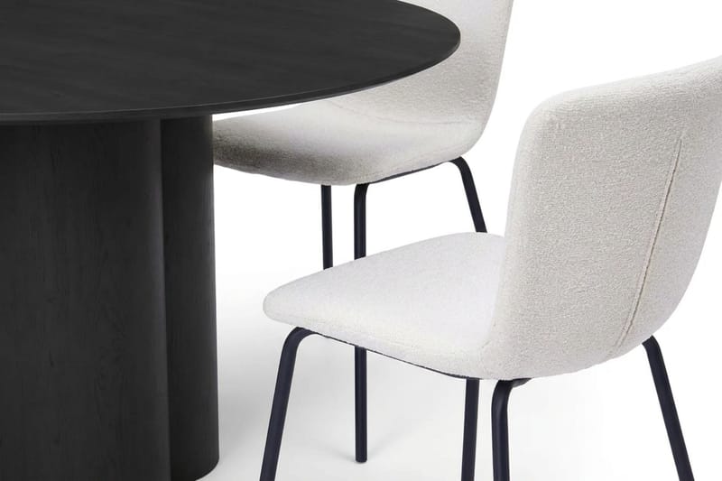 Juno Matgrupp runt 150 cm Svart med 6 Katy Matstolar - Svart - Products - Möbler - Bord & matgrupp - Matgrupp