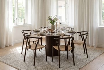 Juno Matgrupp runt 150 cm Valnöt med 6 Elysia Matstolar - Valnöt - Products - Möbler - Bord & matgrupp - Matgrupp