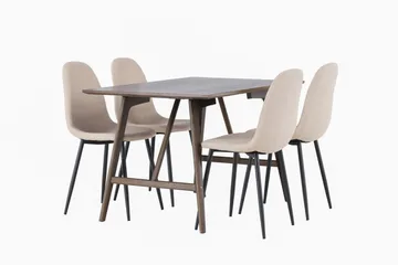 Kaseidon Matgrupp 120 cm Rektangulär med 4 Polar stolar - Beige - Products - Möbler - Bord & matgrupp - Matgrupp
