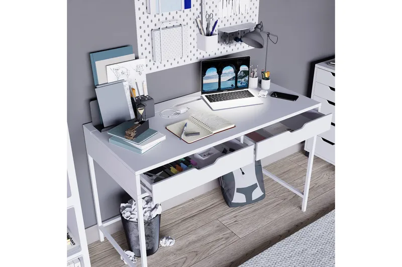 Durusu Skrivbord 55x120 cm - Vit - Products - Möbler - Bord & matgrupp - Kontorsbord - Datorbord