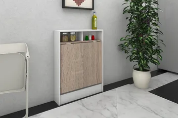 Elegancia Väggskrivbord 70 cm med Förvaring Hylla Utfällbart - Trä - Products - Möbler - Bord & matgrupp - Kontorsbord - Datorbord