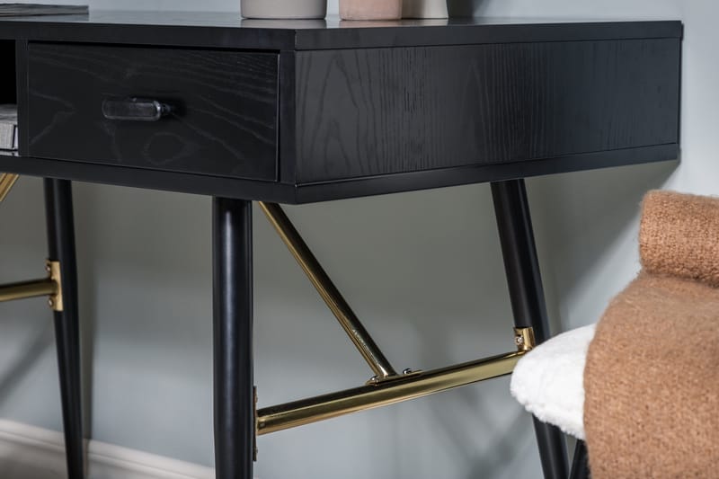 Gold Skrivbord 110 cm - Svart - Products - Möbler - Bord & matgrupp - Kontorsbord - Datorbord