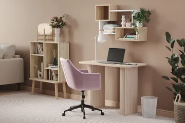 Kopparbo Skrivbord 100 cm Vitlaserad Ek - Ljust vitlaserat ekträ - Products - Möbler - Bord & matgrupp - Kontorsbord - Datorbord