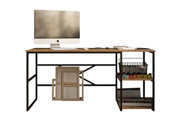 Parythe Skrivbord 160x75x160 cm med förvaring - Grön - Products - Möbler - Bord & matgrupp - Kontorsbord - Datorbord