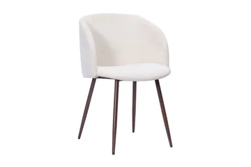 Kopparbo Matbord 200-260 cm Förlängningsbart med 8 Greya Matstolar med armstöd - Svart / Vit Bouclé / Metallben Valnöt - Products - Möbler - Bord & matgrupp - Matgrupp