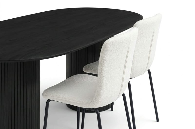 Kopparbo Matgrupp oval 180 cm Svart med 6 Katy Matstolar - Svart - Products - Möbler - Bord & matgrupp - Matgrupp
