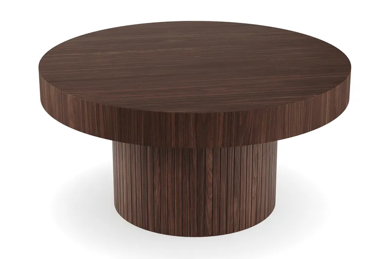 Kopparbo Runt Soffbord 90 cm - Valnöt / Trä / Mörkbrunt - Products - Möbler - Bord & matgrupp - Soffbord