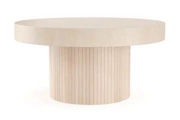 Kopparbo Soffbord 90 cm Runt Vitlaserad Ek, Vitlaserad ek